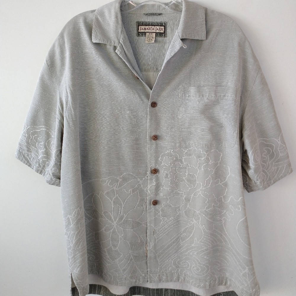 Jamaican Jaxx Silk Button Up Short Sleeve